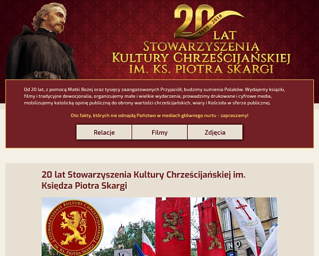 podgląd strony jubileuszowej